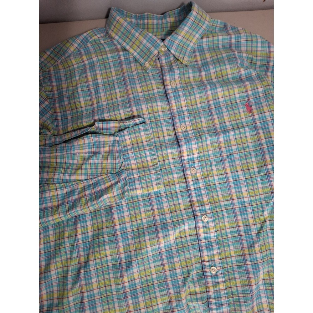RALPH LAUREN Mens Oxford Plaid XXL Shirt